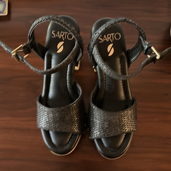Sarto platform leather sandals - Picture 2 of 7